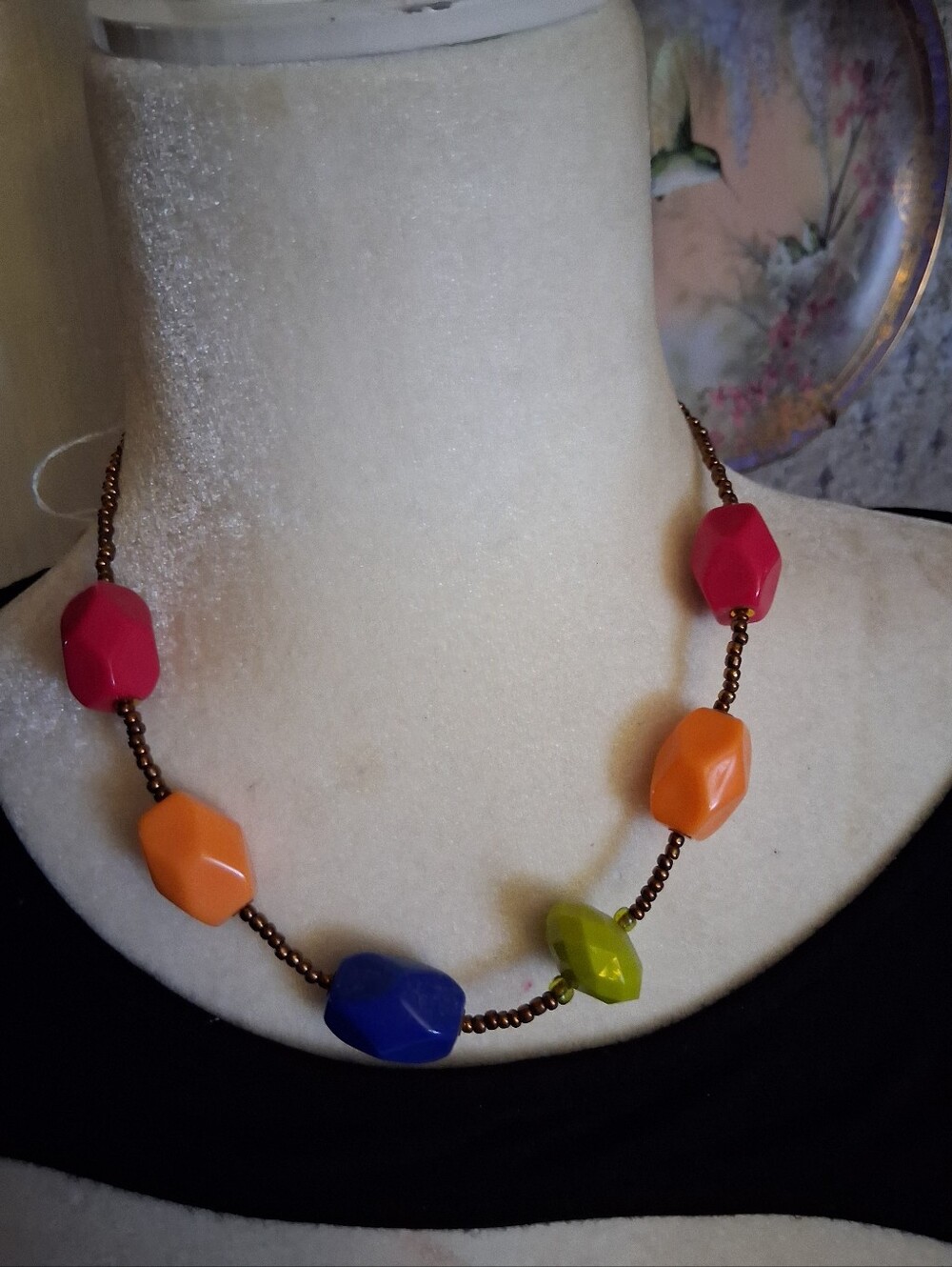 Colorful Faceted Bead Necklace - Multicolor Women’s Jewelry